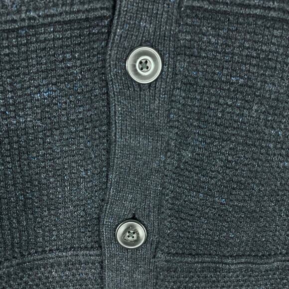 Nwot BANANA REPUBLIC Cardigan Sweater Men M Navy Knit Shawl-Collar Long-Slv - Picture 4 of 10